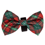 Dog Collar and Bow Tie Happy Holidays Plaid