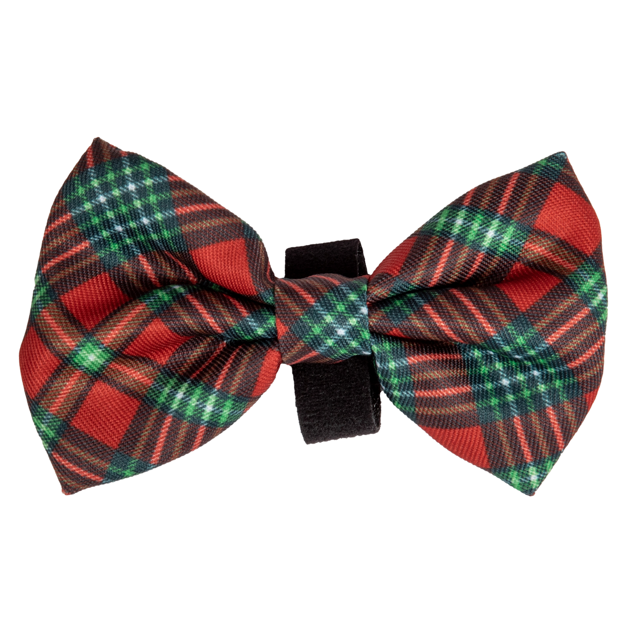 Dog Collar and Bow Tie Happy Holidays Plaid