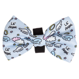 Dog Collar and Bow Tie Lil Angel Blue Stars Clouds