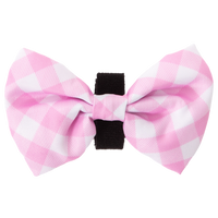 DOG BOW TIE | Pink Milk Gingham