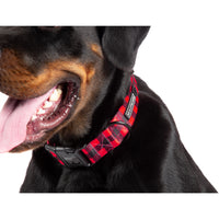 Dog Collar and Bow Tie Plaid to the Bone Red and Black Plaid