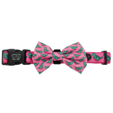 Dog Collar and Bow Tie Princess-asaurus Pink Dinosaurs