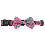 Dog Collar and Bow Tie Princess-asaurus Pink Dinosaurs