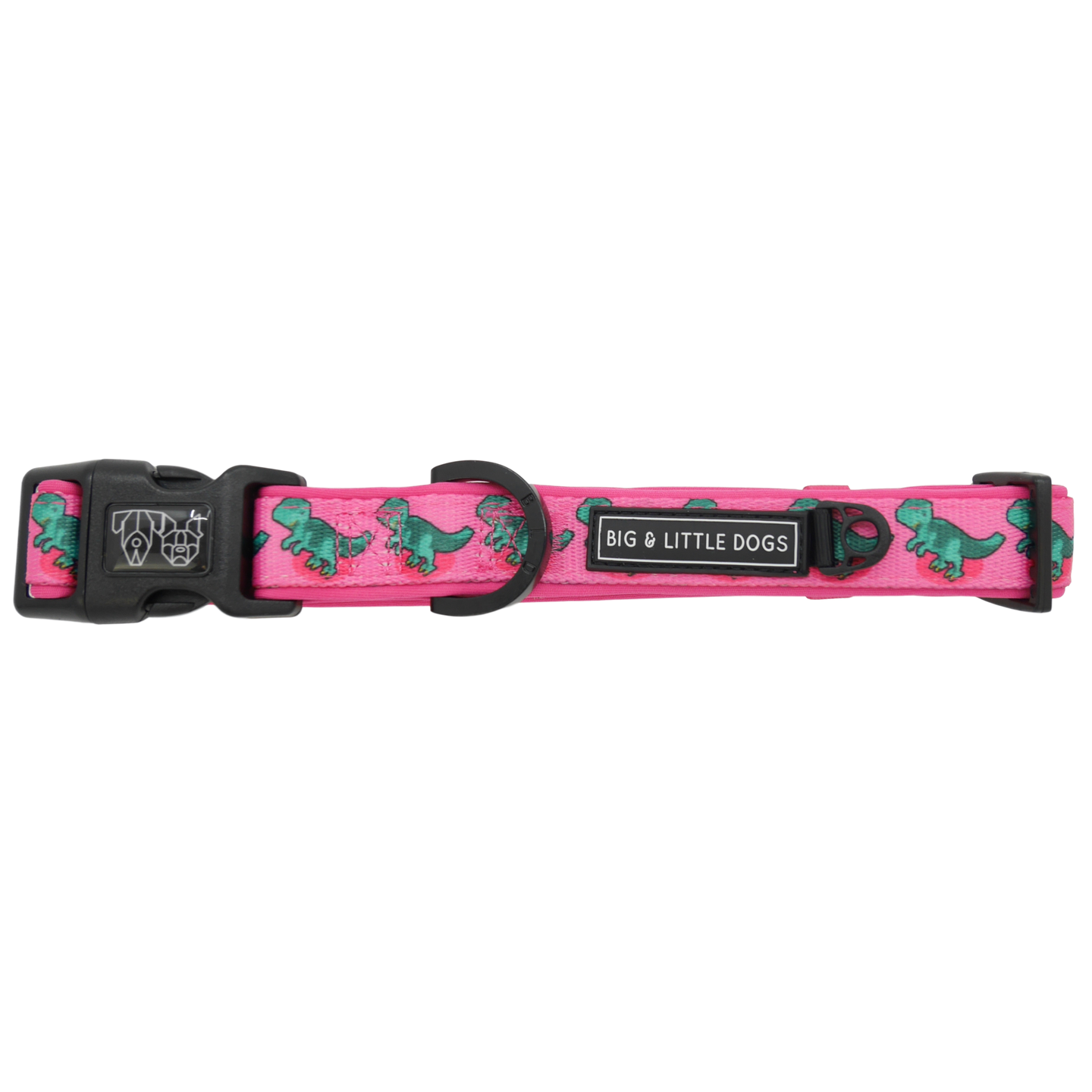 Dog Collar and Bow Tie Princess-asaurus Pink Dinosaurs