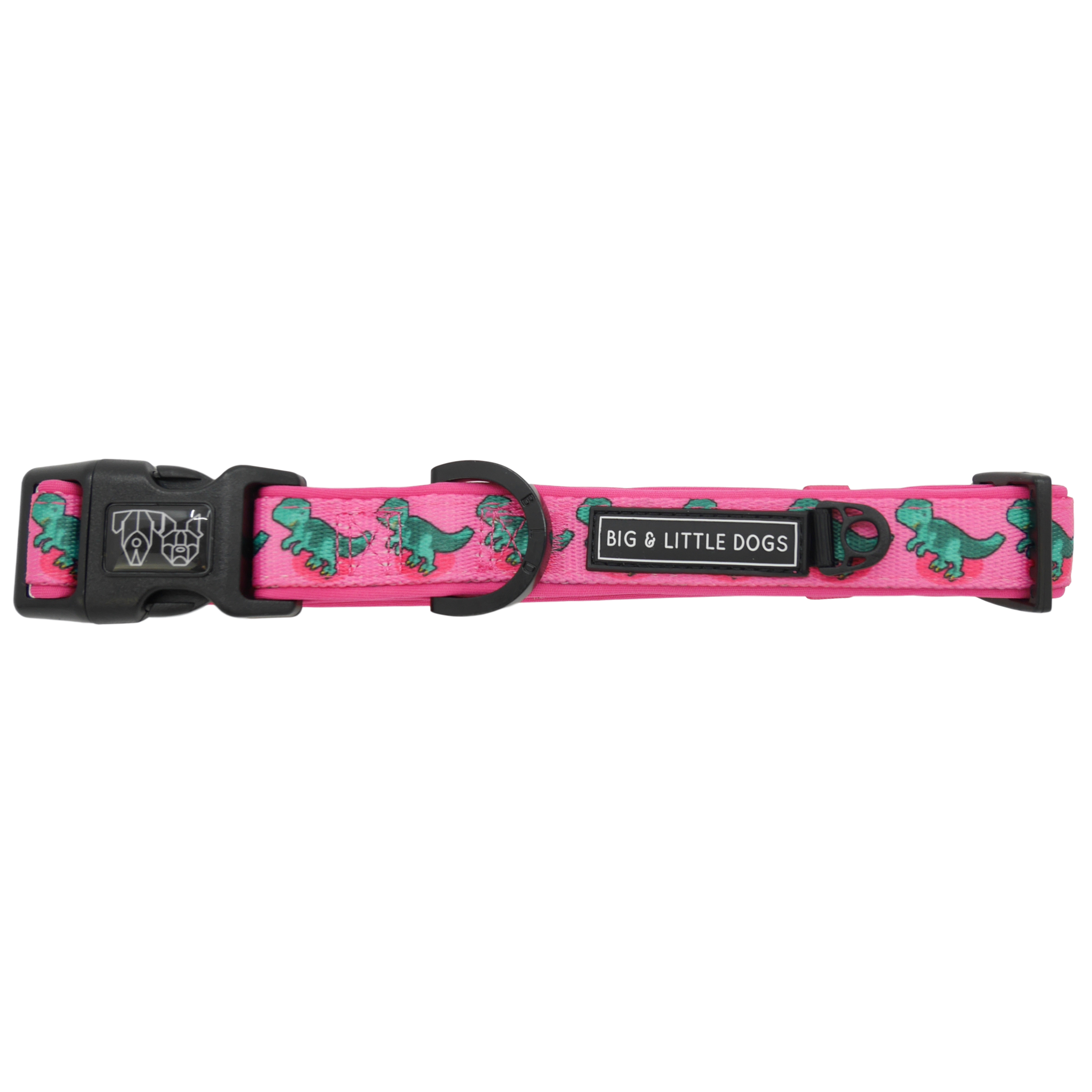 Dog Collar and Bow Tie Princess-asaurus Pink Dinosaurs