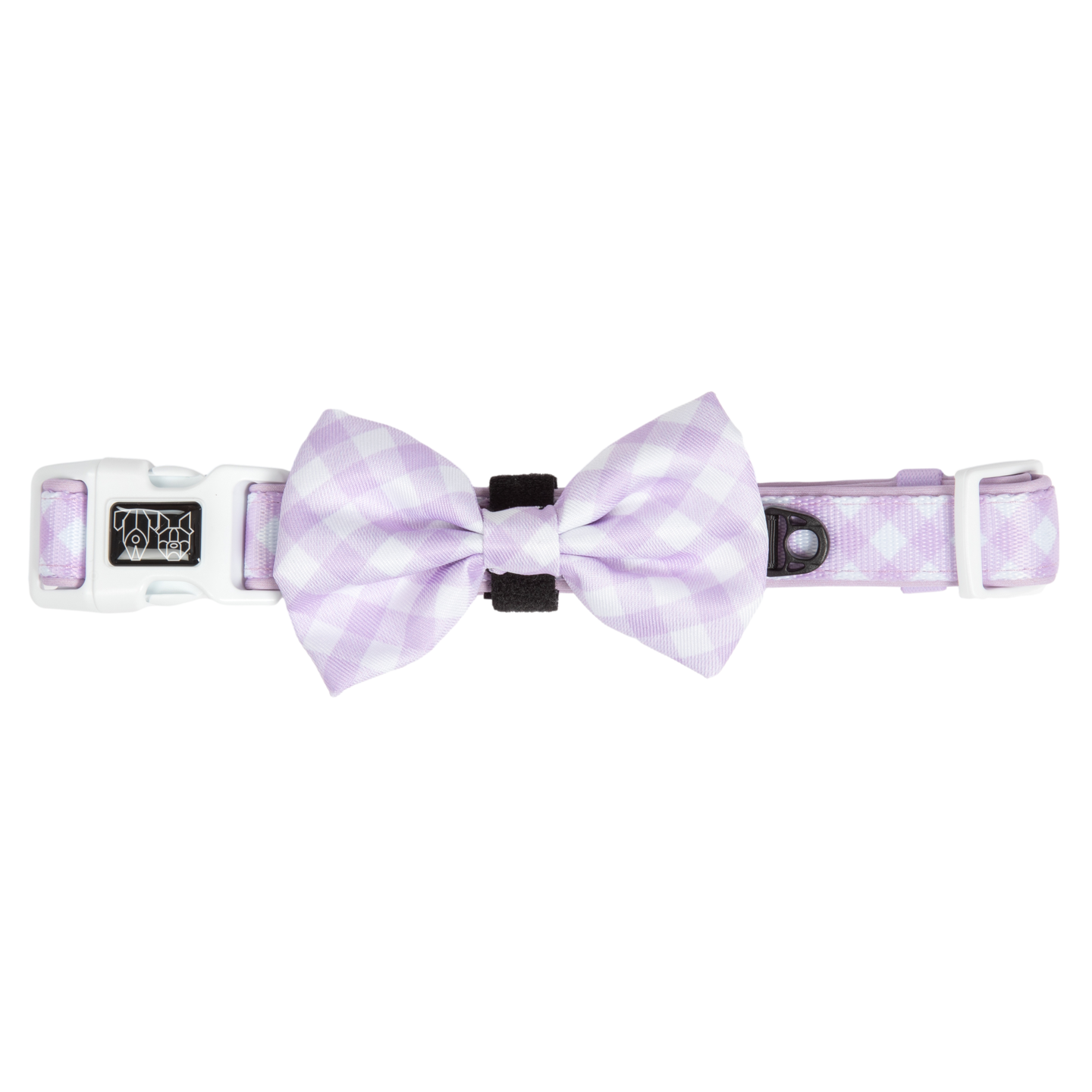 Dog Collar and Bow Time Berry Purple Gingham