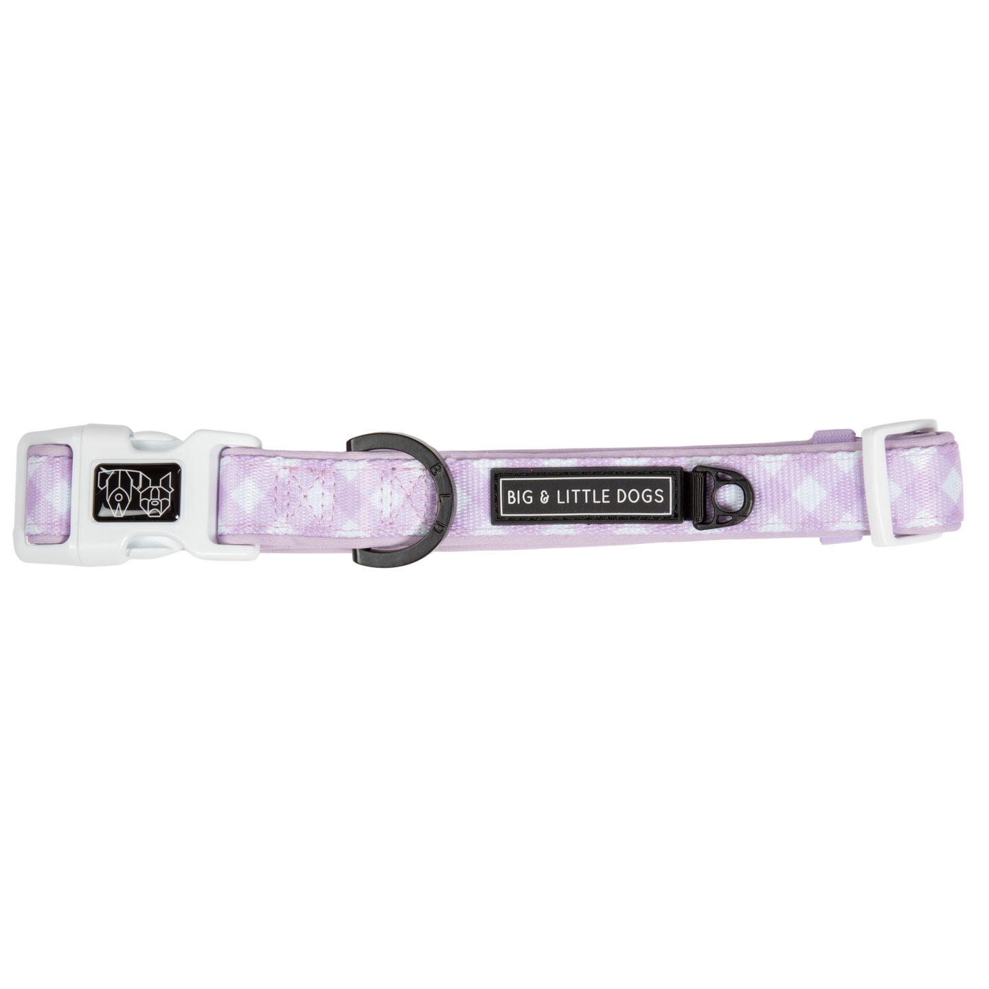 Dog Collar and Bow Time Berry Purple Gingham