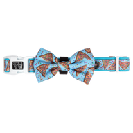 DOG COLLAR (+ BOW TIE option): Blue Fairy Bread