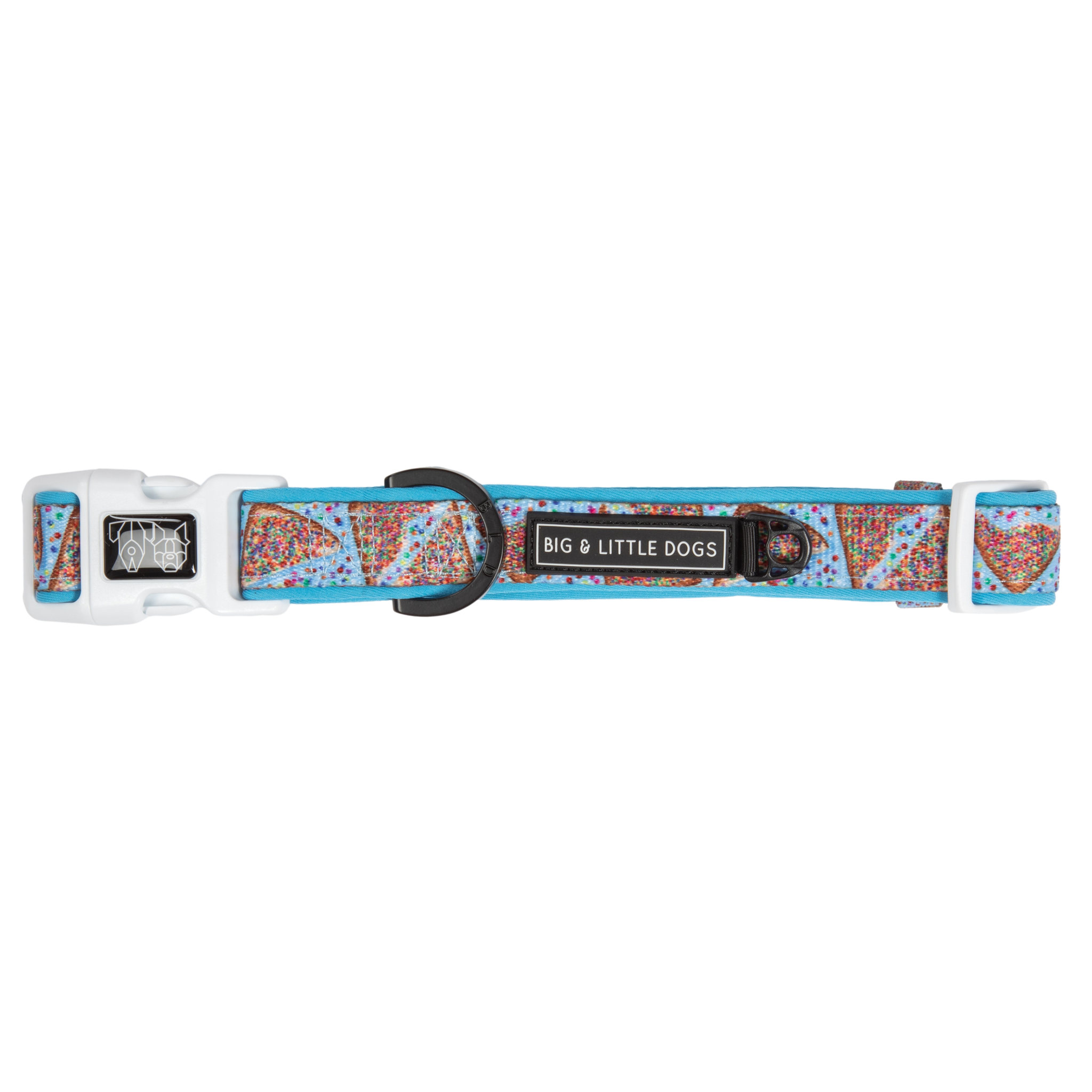 DOG COLLAR (+ BOW TIE option): Blue Fairy Bread