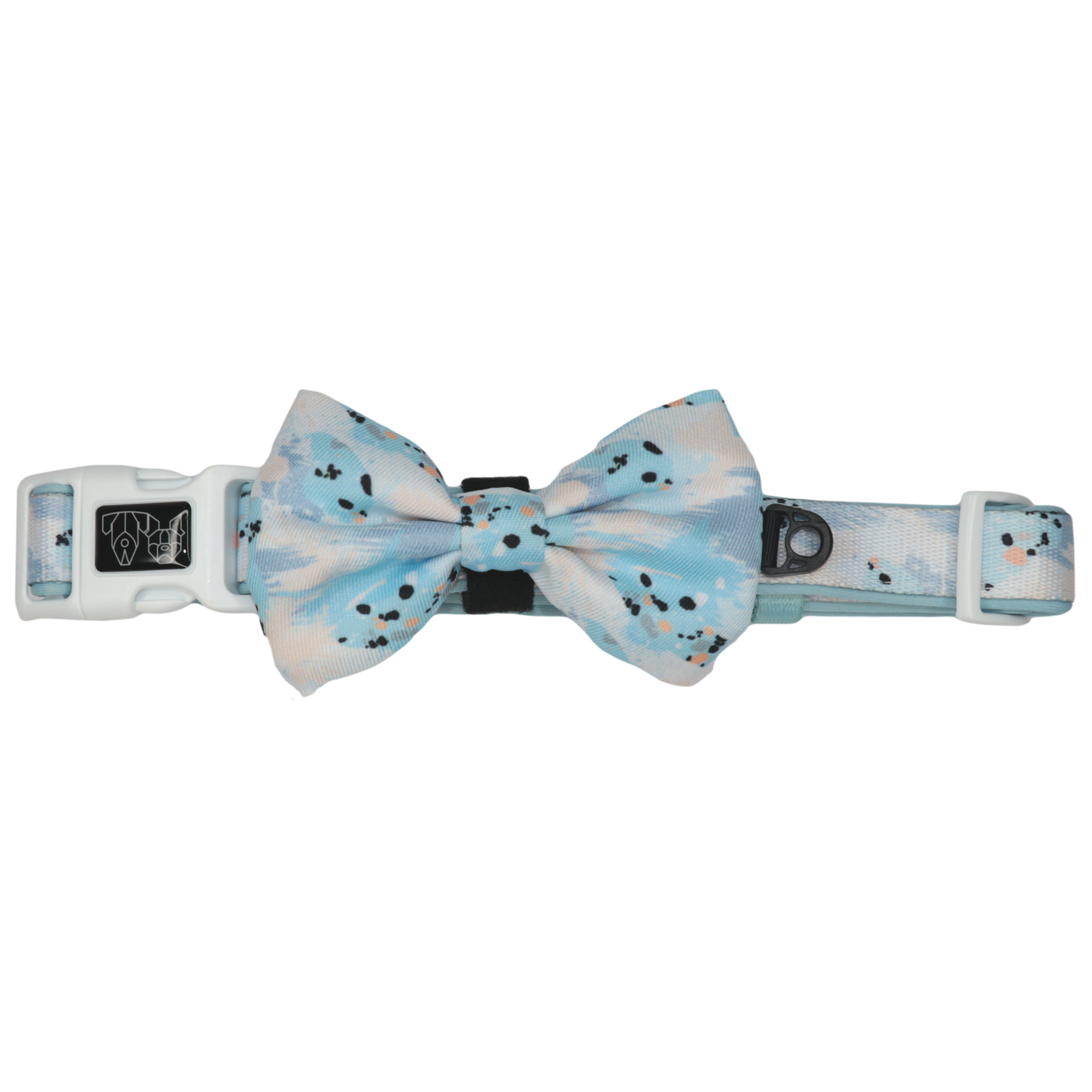 Dog Collar and Bow Tie Blue Splatter Terrazzo