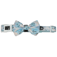 Dog Collar and Bow Tie Blue Splatter Terrazzo