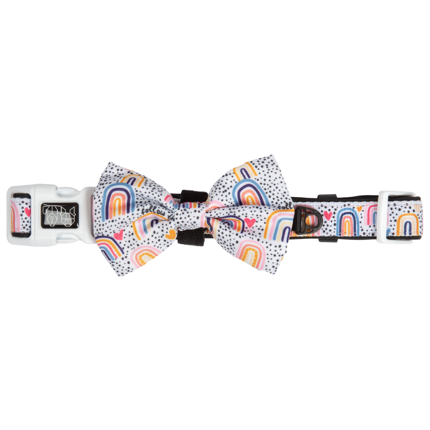 Dog Collar and Bow Tie Chasing Rainbows Boho