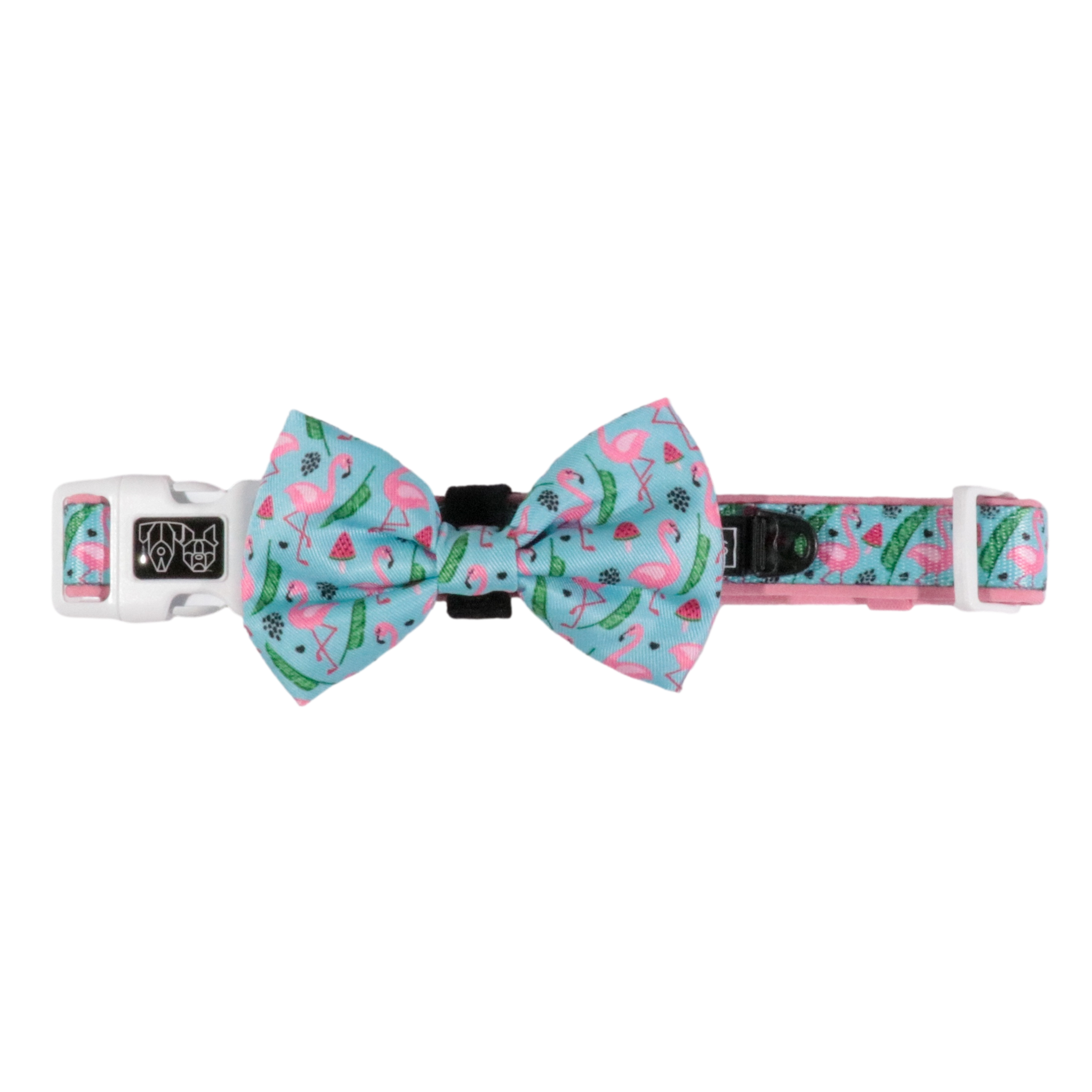 Dog Collar and Bow Tie Flocking Fabulous Flamingoes