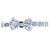 Dog Collar and Bow Tie Lil Angel Blue Stars Clouds