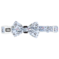 Dog Collar and Bow Tie Lil Angel Blue Stars Clouds