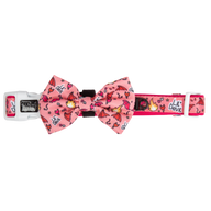 Dog Collar and Bow Tie Lil Devil Red Stars Flames Hearts