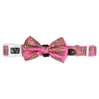 DOG COLLAR (+ BOW TIE option): Pink Fairy Bread