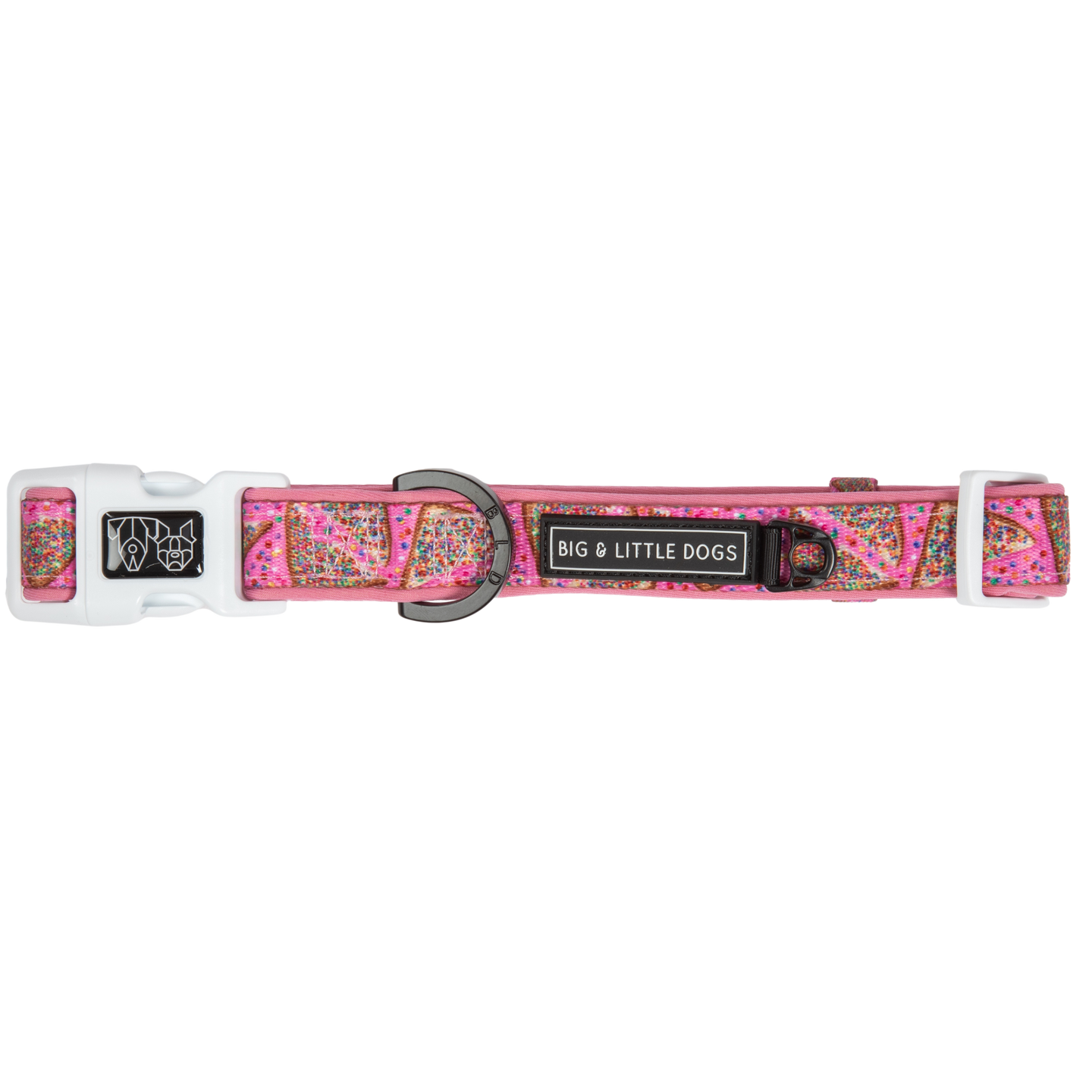 DOG COLLAR (+ BOW TIE option): Pink Fairy Bread