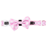 Dog Collar and Bow Time Pretty Pink Gingham