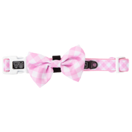 Dog Collar and Bow Time Pretty Pink Gingham