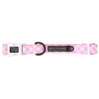 Dog Collar and Bow Time Pretty Pink Gingham