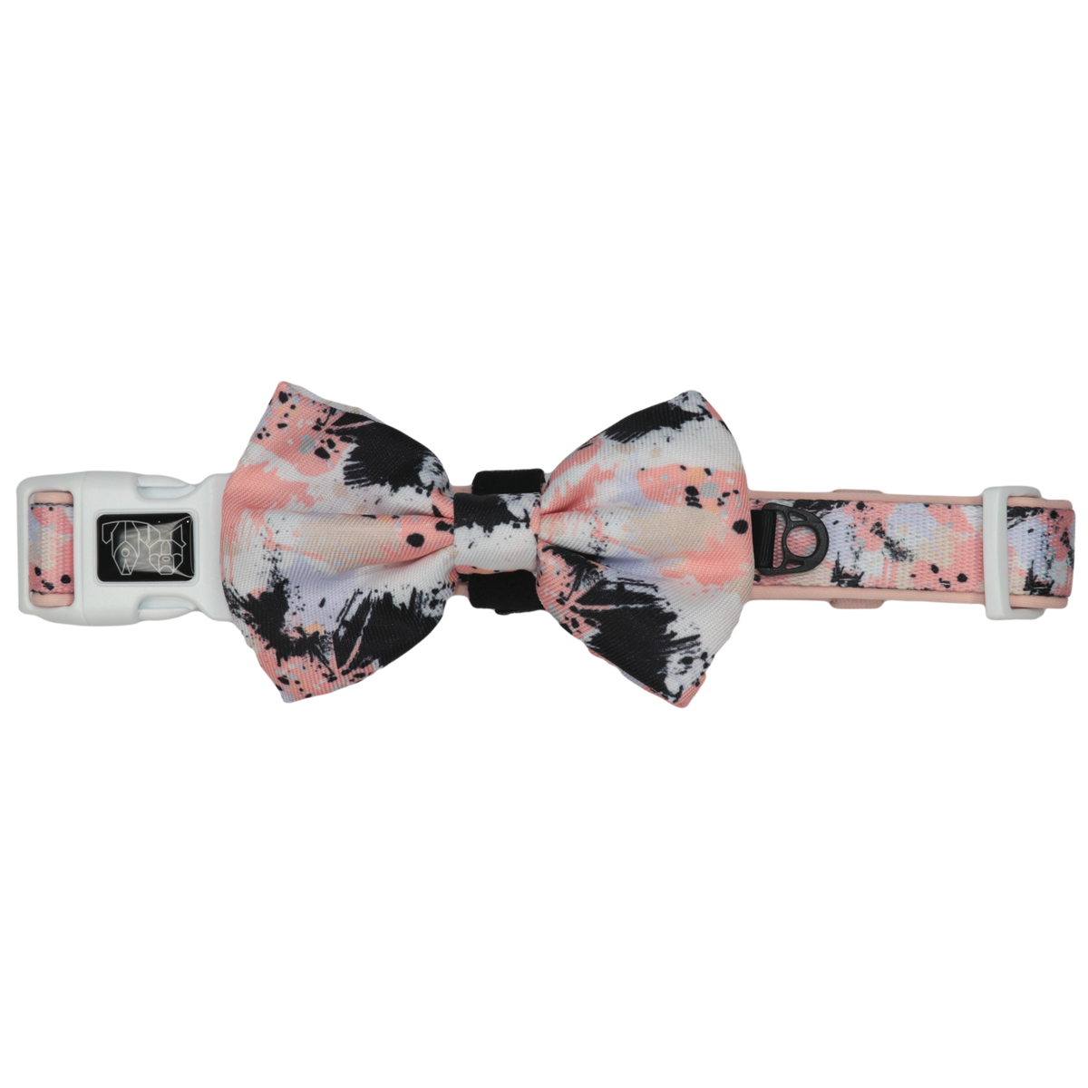 Dog Collar and Bow Tie Peach Splatter Terrazzo