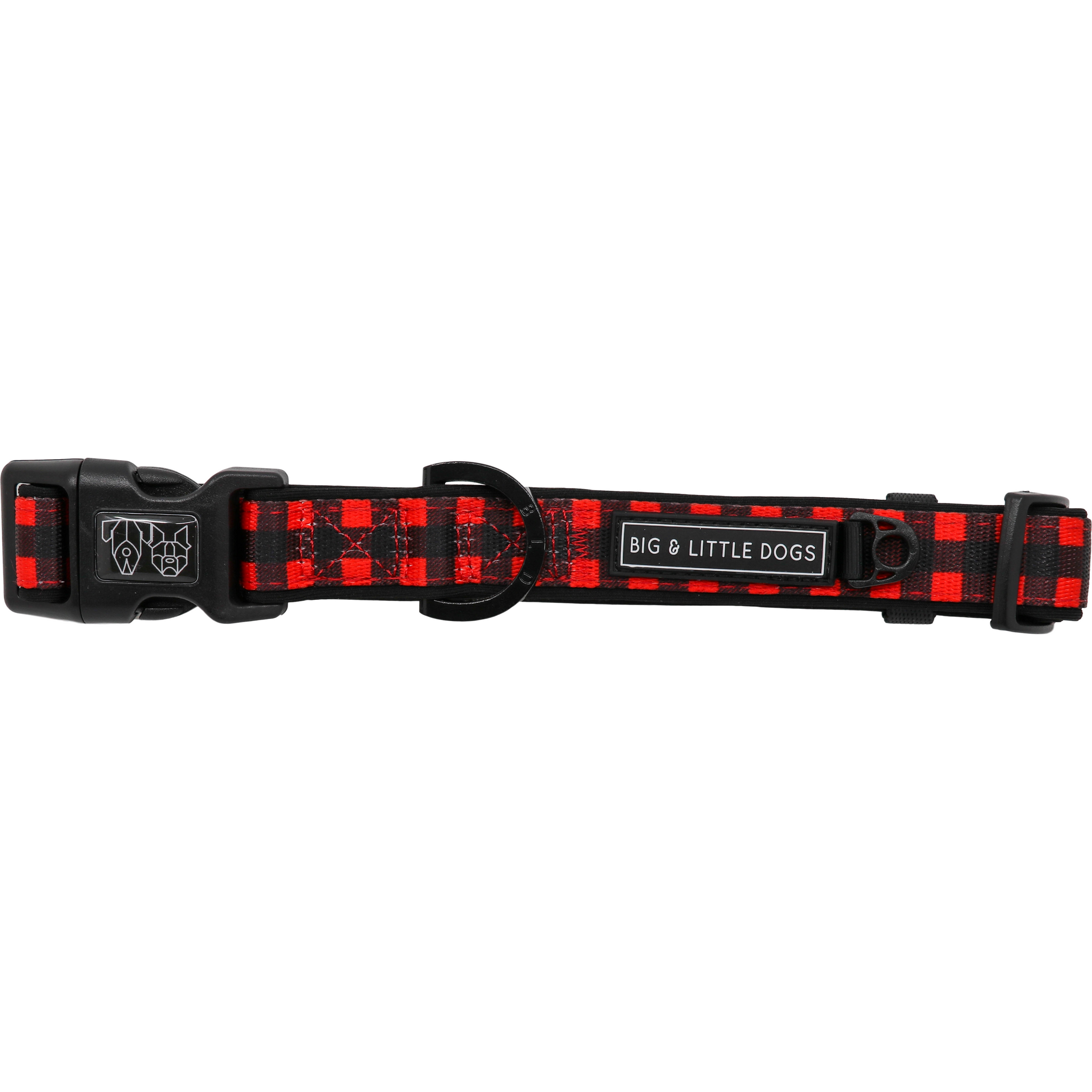 Dog Collar and Bow Tie Plaid to the Bone Red and Black Plaid