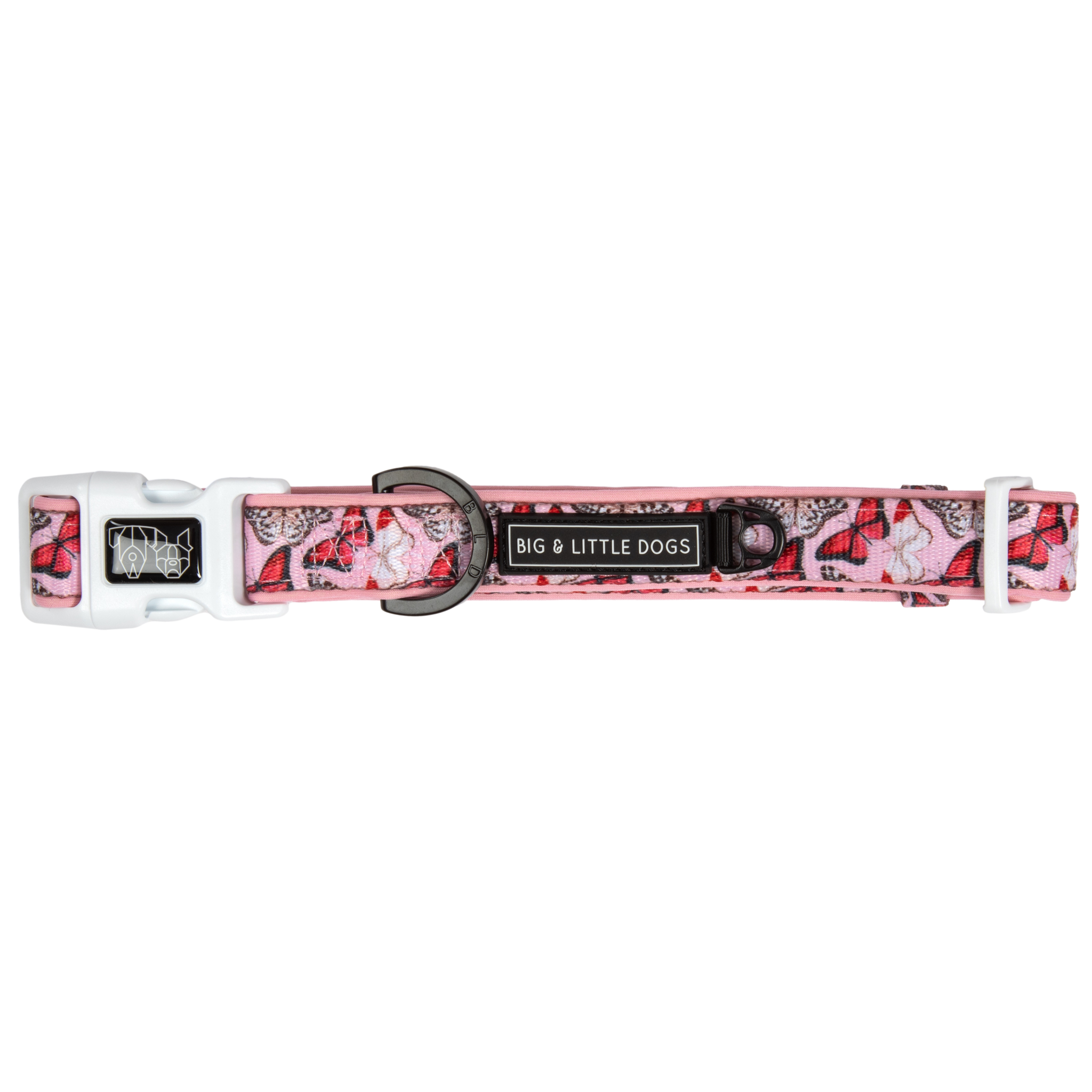 Dog Collar and Bow Tie Pretty Lil Butterfly Wings Pink Red White