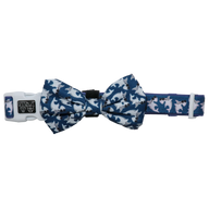 Dog Collar and Bow Tie Bite Me Blue Shark