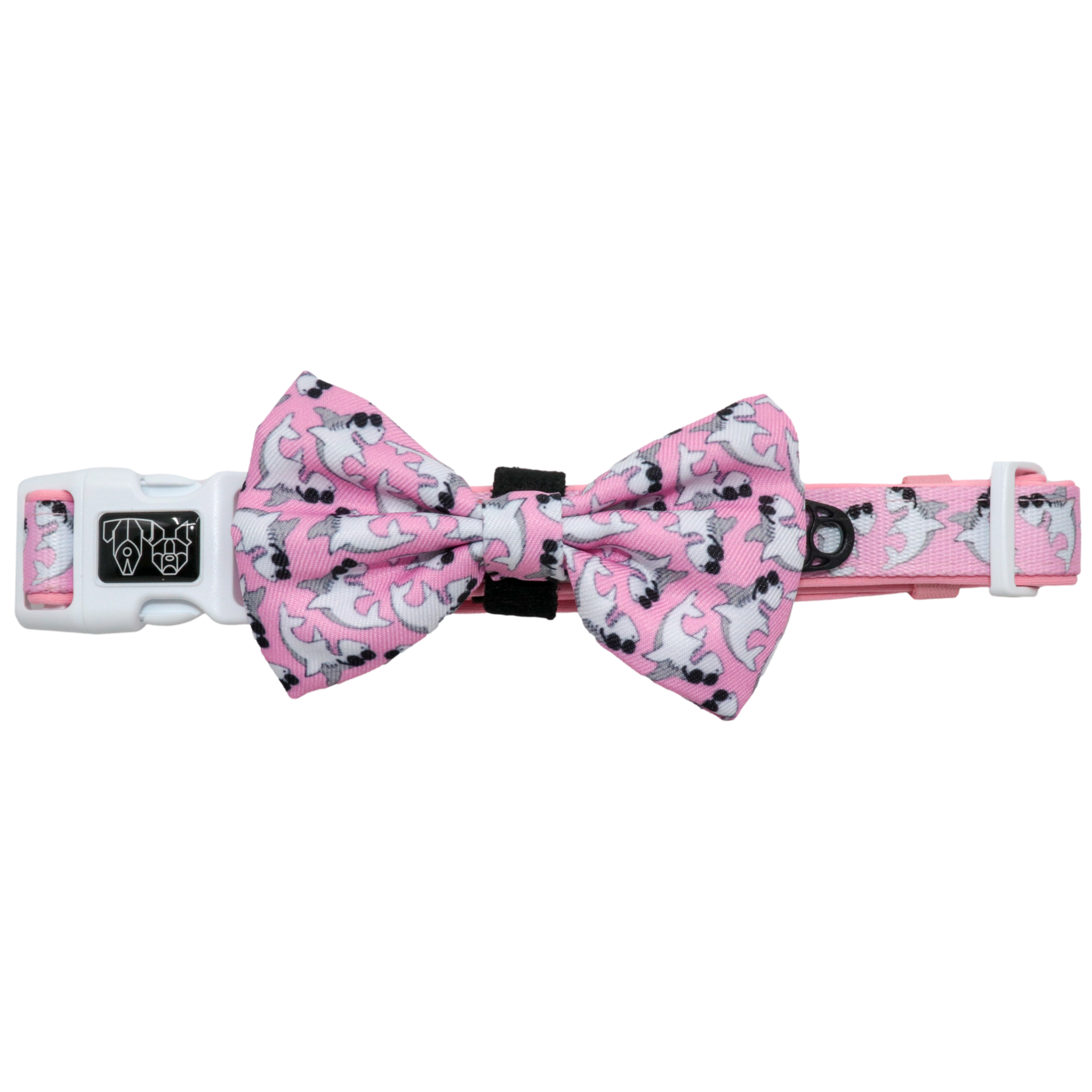 Dog Collar and Bow Tie Bite Me Pink Shark