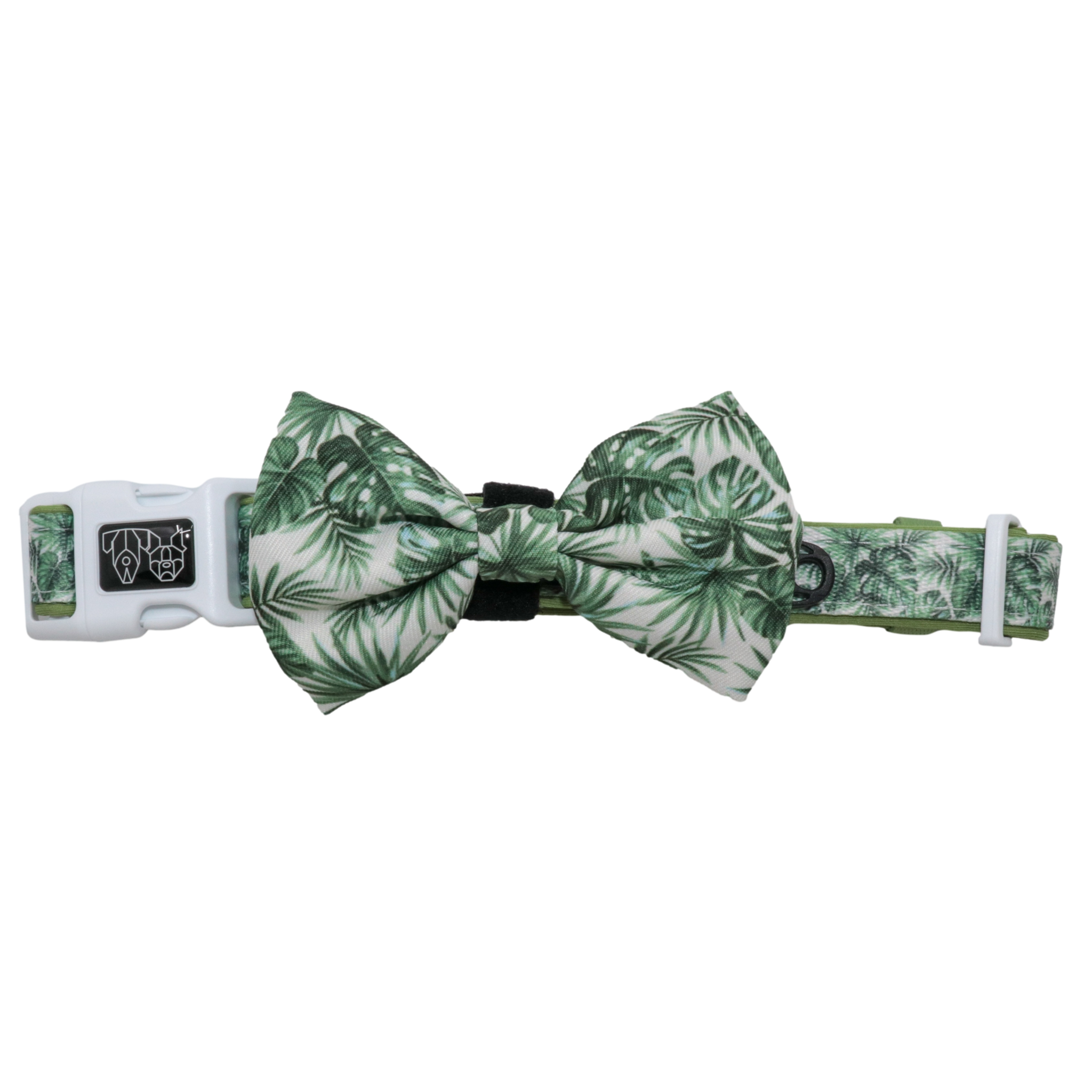 Dog Comfort Collar and Bow Tie Lost In Paradise Palms