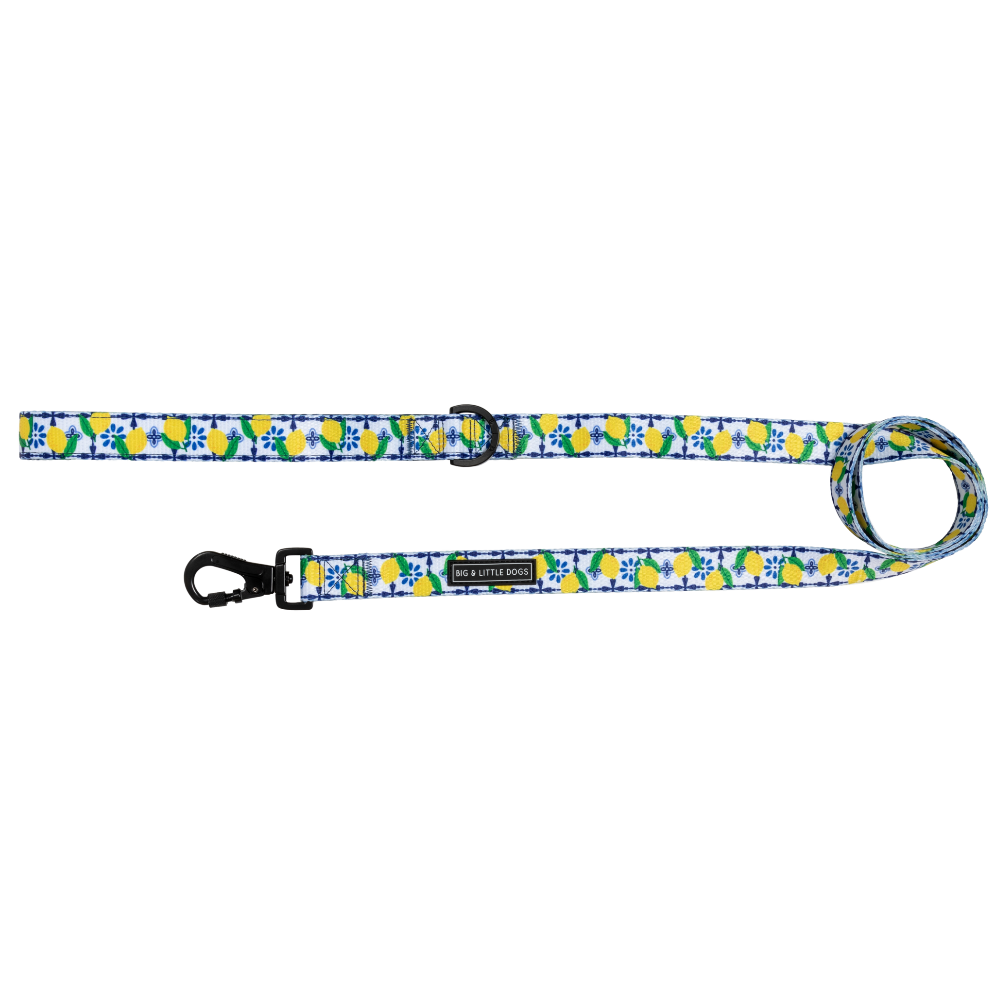 Dog Comfort Leash Amalfi Coast Lemons Italy Yellow Blue Tiles