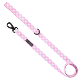 DOG LEASH: Pink Milk Gingham