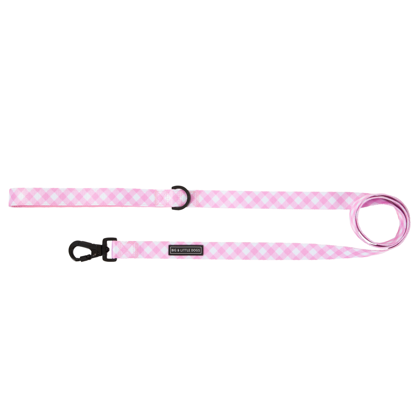 DOG LEASH: Pink Milk Gingham