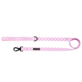 DOG LEASH: Pink Milk Gingham