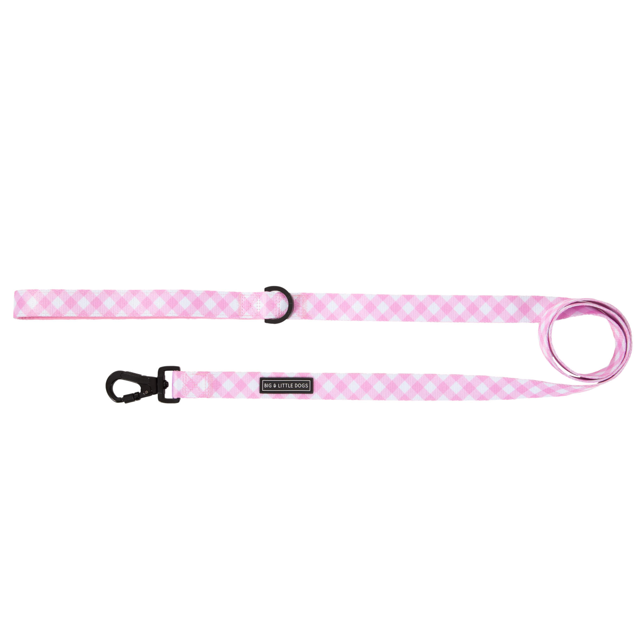 DOG LEASH: Pink Milk Gingham