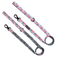 DOG LEASH: Pretty as a Peony (matches Reversible design) {FINAL SALE}