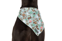 Dog Cooling Bandana Barnyard Friends Animals Barn Farm Pig Tractor Windmill Stable Sheep Green