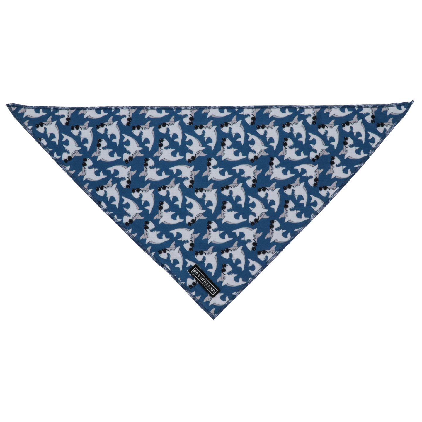 Dog Cooling Bandana Bite Me Blue Sharks