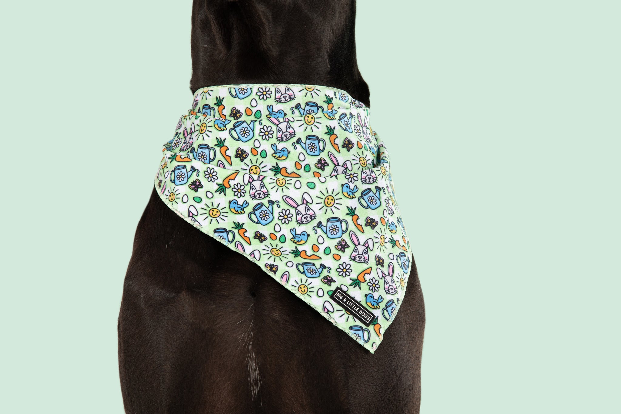 Dog Cooling Bandana Hey There Hop Stuff Easter Bunny Garden Carrot Eggs