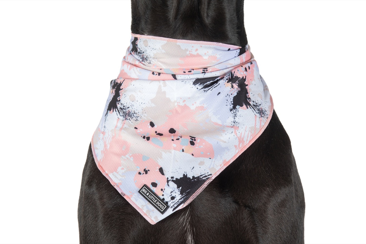 Dog Cooling Bandana Peach Splatter Terrazzo