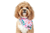 Dog Cooling Bandana Pretty as a Peony Flowers Leopard Print