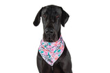 Dog Cooling Bandana Pretty as a Peony Flowers Leopard Print