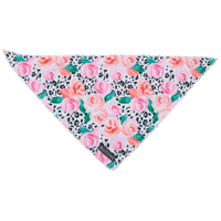 Dog Cooling Bandana Pretty as a Peony Flowers Leopard Print