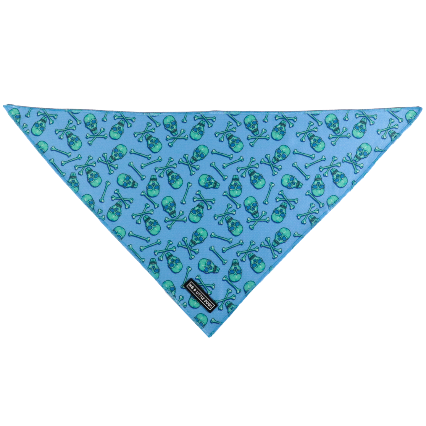 Dog Cooling Bandana Skull and Bones Blue Version