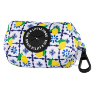 Dog Poop Bag Holder Amalfi Coast Lemons Italy Yellow Blue Tiles