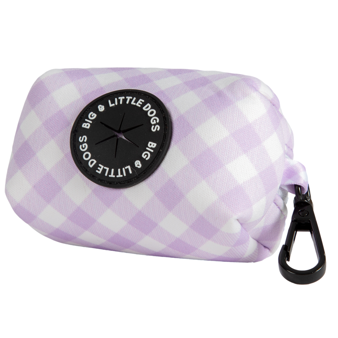 Dog Poop Bag Holder Berry Purple Gingham