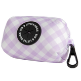 Dog Poop Bag Holder Berry Purple Gingham