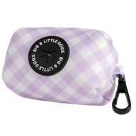 Dog Poop Bag Holder Berry Purple Gingham