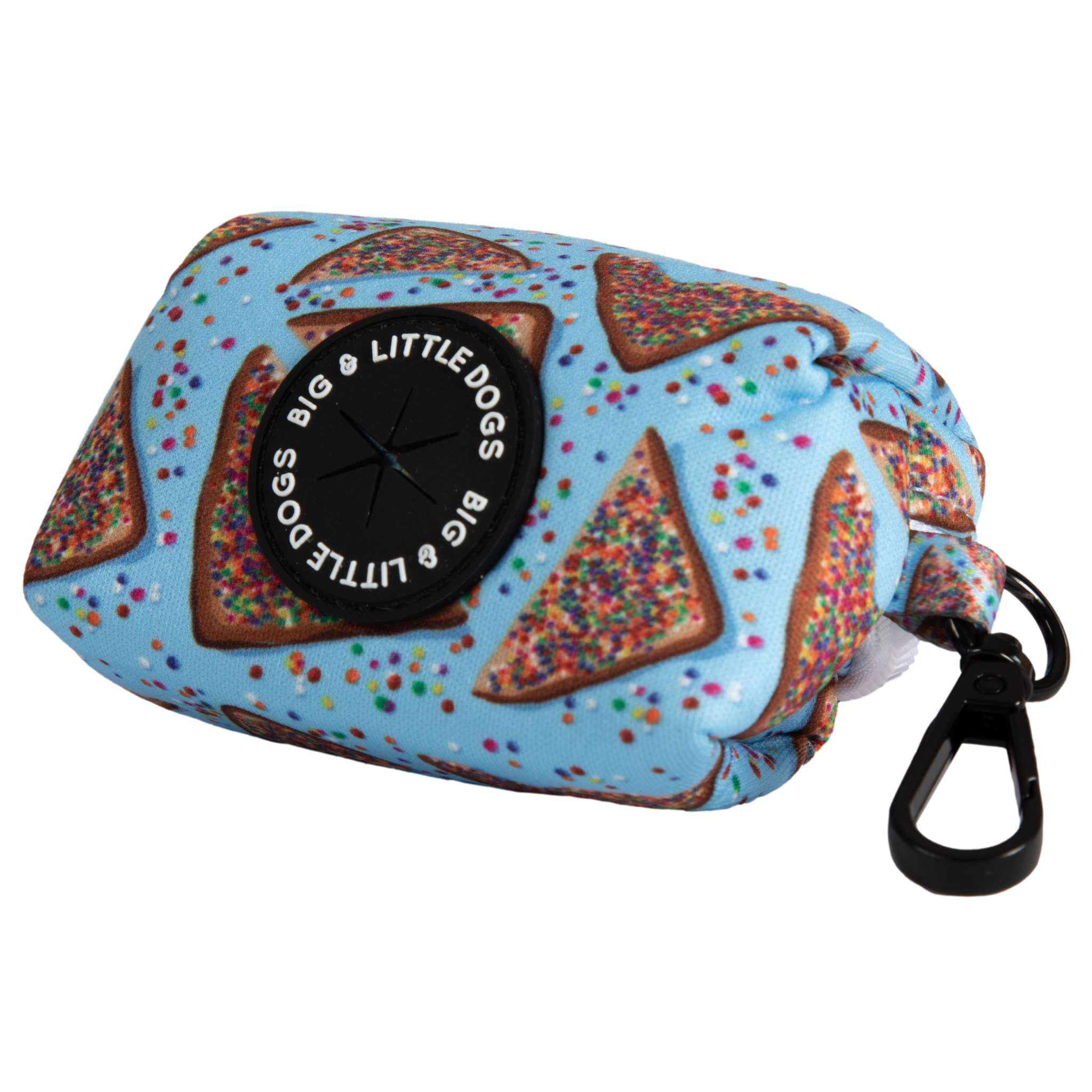 DOG POOP BAG HOLDER: Blue Fairy Bread